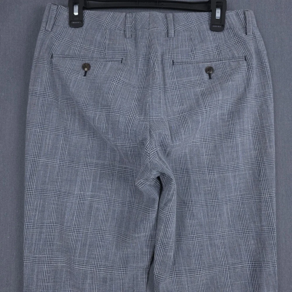 Bonobos Tollegno 1900 Dress Pants Mens 32x32 (Fits 32x31) Glen Check Wool Blend